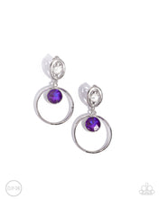 Load image into Gallery viewer, Modern Moment Purple Clip On Earrings
