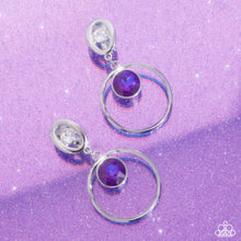 Load image into Gallery viewer, Modern Moment Purple Clip On Earrings
