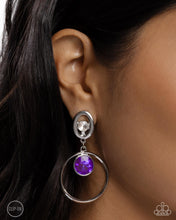 Load image into Gallery viewer, Modern Moment Purple Clip On Earrings