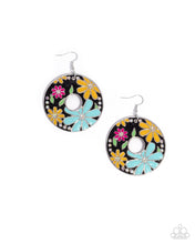 Load image into Gallery viewer, Embroidered Elegance Black Earrings