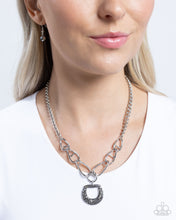 Load image into Gallery viewer, Linked Leader Silver Necklace