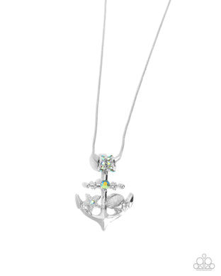 Anchored Accent Green Necklace