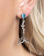 Load image into Gallery viewer, Mermaid Motivation Blue Earrings