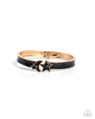 Celestial Cutie Black Hinged Bracelet
