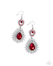 Load image into Gallery viewer, Teardrop Traveler Red Earrings