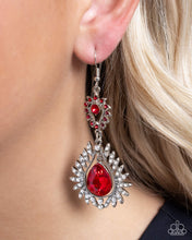 Load image into Gallery viewer, Teardrop Traveler Red Earrings