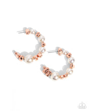 Load image into Gallery viewer, Playful Pearls Copper Earrings