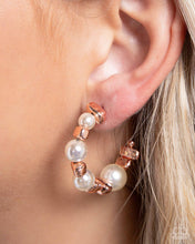 Load image into Gallery viewer, Playful Pearls Copper Earrings