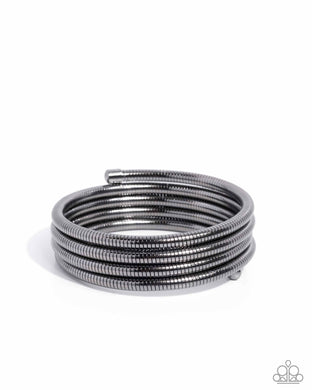 Coiled Command Black Coil Bracelet