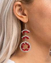 Load image into Gallery viewer, Polished Pattern Red Earrings