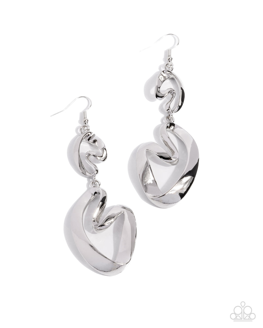 Abstract Angles Silver Earring
