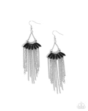 Load image into Gallery viewer, Fringe Feature Black Earrings