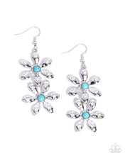 Load image into Gallery viewer, Fabulous Florals Blue Earrings