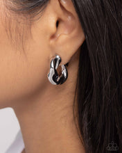 Load image into Gallery viewer, Twisted Talent Silver Hoop Earrings
