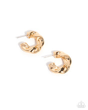 Load image into Gallery viewer, Twisted Talent Gold Hoop Earrings