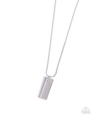 Stare Down Mens White Necklace