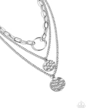 Load image into Gallery viewer, Hammered Halo Silver Necklace