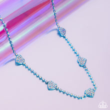 Load image into Gallery viewer, Homecoming Hearts Blue Necklace