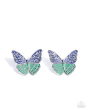 Load image into Gallery viewer, Aerial Appreciation Blue Post Earrings