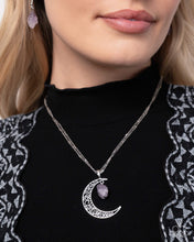 Load image into Gallery viewer, Crescent Charm Purple Necklace