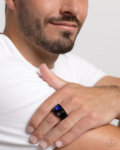 Load image into Gallery viewer, Trenchant Triangle Blue Men’s Ring
