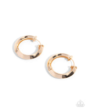 Load image into Gallery viewer, Hinged Homage Gold Hinged Hoop Earrings