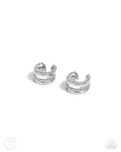 Load image into Gallery viewer, Stacked Spectacle Silver Cuff Earrings