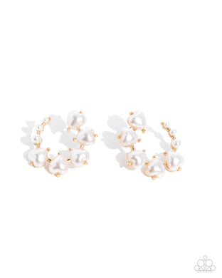 Castle Courting Gold Post Earrings