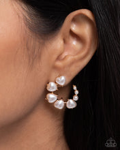 Load image into Gallery viewer, Castle Courting Gold Post Earrings