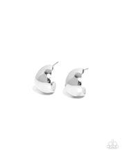 Load image into Gallery viewer, Suddenly Shiny Silver Hoop Earrings