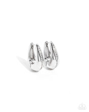 Load image into Gallery viewer, Executive Mansion White Hinged Hoop Earrings