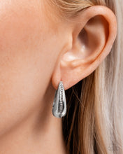 Load image into Gallery viewer, Executive Mansion White Hinged Hoop Earrings