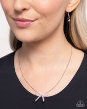 Load image into Gallery viewer, Bridesmaid Bow Pink Necklace