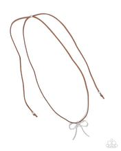 Load image into Gallery viewer, Bolo Bow Brown Necklace