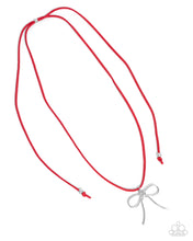Load image into Gallery viewer, Bolo Bow Red Necklace