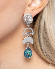 Load image into Gallery viewer, Celestial Character Blue Clip On Earrings