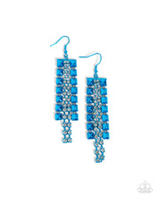 Load image into Gallery viewer, Forceful Fringe Blue Earrings