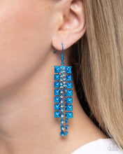Load image into Gallery viewer, Forceful Fringe Blue Earrings