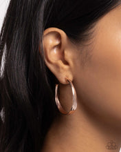 Load image into Gallery viewer, Layover Leader Rose Gold Hoop Earrings