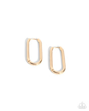 Load image into Gallery viewer, Paramount Paperclips Gold Hinge Hoop Earrings