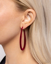 Load image into Gallery viewer, The Right Angle Red Hoop Earrings