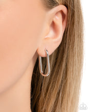 Load image into Gallery viewer, Paramount Paperclips Silver Hinged Hoop Earrings