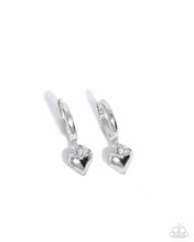 Load image into Gallery viewer, Emotive Elegance Silver Hinged Hoop Earrings