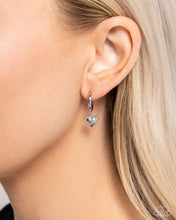 Load image into Gallery viewer, Emotive Elegance Silver Hinged Hoop Earrings