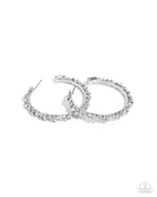 Load image into Gallery viewer, Divine Decoding White Hoop Earrings