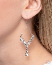 Load image into Gallery viewer, Dripping Drama White Earrings
