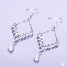 Load image into Gallery viewer, Dripping Drama White Earrings