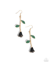 Load image into Gallery viewer, Rose Reality Black Earrings