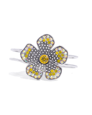 Bedazzled Bloom Yellow Hinge Bracelet