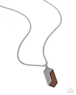 WOODWORK Study Silver Men’s Necklace